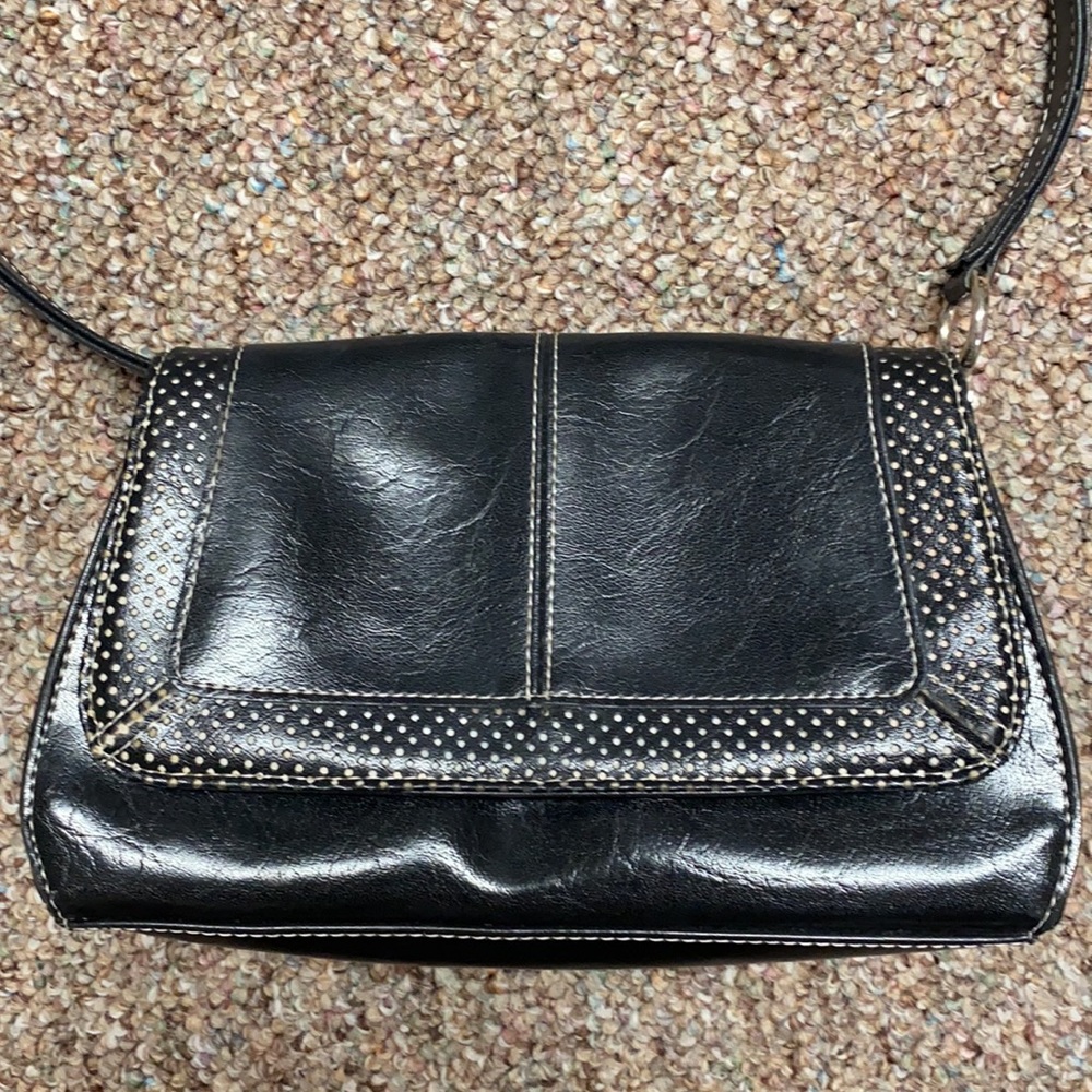 Liz Claiborne Vintage classic blk clutch purse